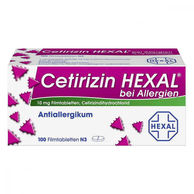 Cetirizin Allergien Filmtabletten 100 Stk 알레르기용 세티리진 헥살 100정 알러지용 세티리진